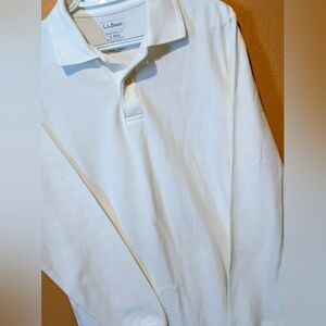 L.L. Bean Men's Classic White Polo